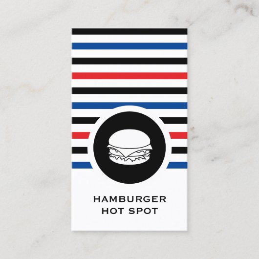 Strickte Chic Hamburger Visitenkarte (Vorderseite)