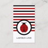 Strickte Chic Ladybug Business Card Visitenkarte (Vorderseite)