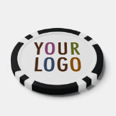 Strickte Clay-Poker-Chips mit dem Logo des Unterne Pokerchips (Einzeln)