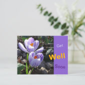 Strickte Crocusses werden bald gut auf Postkarte (Stehend Vorderseite)