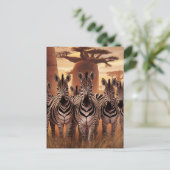 Strickte Einheit: Zebras Stehend zusammen Postkarte (Stehend Vorderseite)