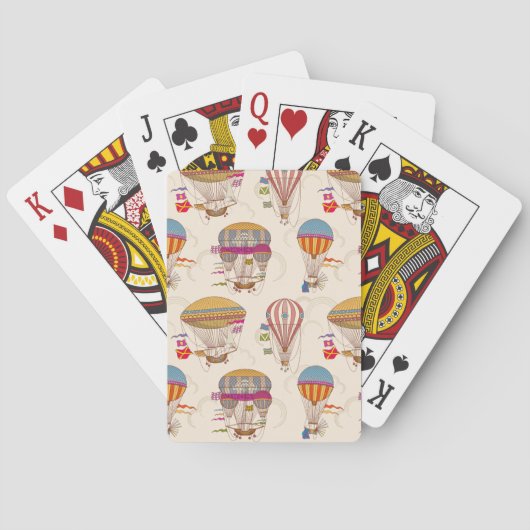 Strickte Heißluftballons Spielkarten (Rückseite)
