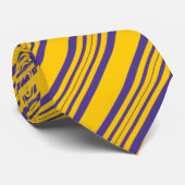 Strickte Krawatte für Männer, Gold und Lila (Gerollt)