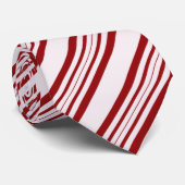 Strickte Krawatte für Men Candy Cane Weihnachten (Gerollt)