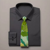 Strickte Krawatte mit grünem Blumenmuster