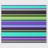 Strickte Lila, Aqua & Chartreuse Moderne Geschenkw Geschenkpapier (Flach)