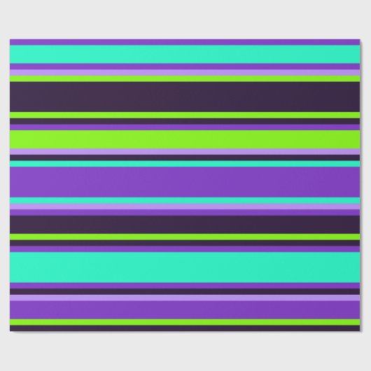 Strickte Lila, Aqua & Chartreuse Moderne Geschenkw Geschenkpapier (Flach)