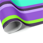 Strickte Lila, Aqua & Chartreuse Moderne Geschenkw Geschenkpapier (Rolleneckpunkt)