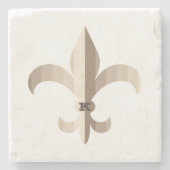 Strickte Lilie Steinuntersetzer (Vorderseite)