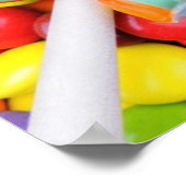 Strickte Lollipop und farbenfrohe Smarties Poster (Ecke)