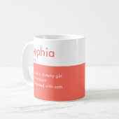 Strickte Personalisierte Kaffee-Tasse Kaffeetasse (Vorderseite Links)