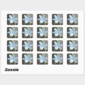 Strickte Pflanze Blossom Quadratischer Aufkleber (Blatt)
