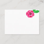 Strickte Rose Visitenkarte (Rückseite)