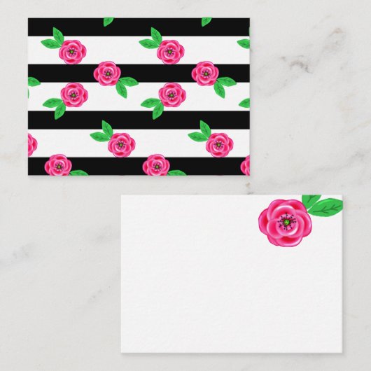 Strickte Rose Visitenkarte (Vorne/Hinten)