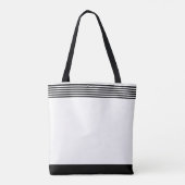 Strickte Schwarz-weiße Tasche (Rückseite)