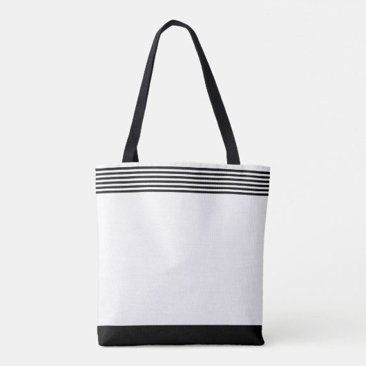 Strickte Schwarz-weiße Tasche (Rückseite)