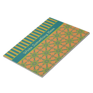 Strickte Stammruste, grüner, Aquamariner Notepad o Notizblock