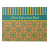 Strickte Stammruste, grüner, Aquamariner Notepad o Notizblock (Vorderseite)