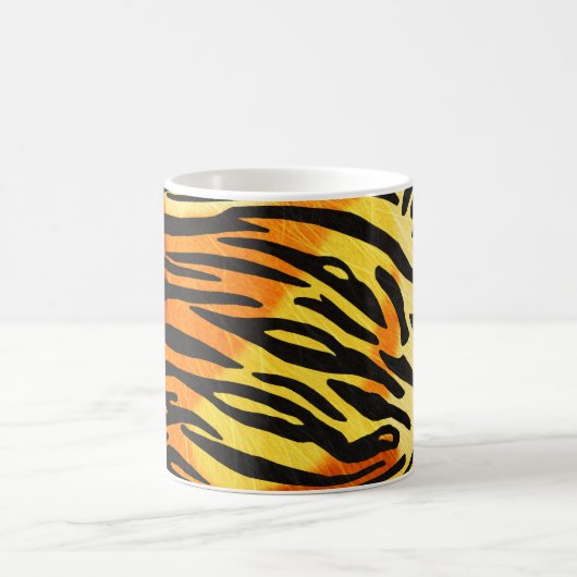Strickte Tiger Fur Print Pattern Kaffeetasse (Mittel)