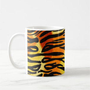 Strickte Tiger Fur Print Pattern Kaffeetasse