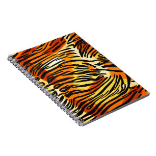 Strickte Tiger Fur Print Pattern Notizblock