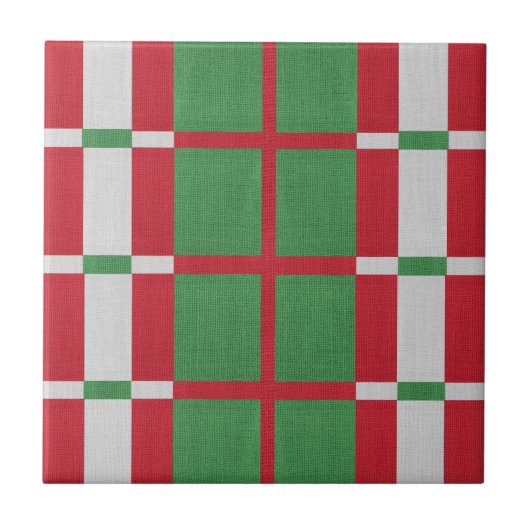 Strickte Weihnachtskeile Keramik Tile Fliese (Vorderseite)