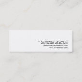 Strickte, weiße rote, schlanke Visitenkarte für Mo (Rückseite)