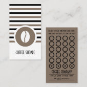 Strickter Chic Coffee Bean Loyalty Punch Treuekarte (Vorne/Hinten)