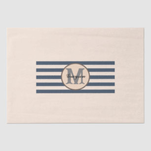 Strickter Name des Babys in Monogramm Seidenpapier