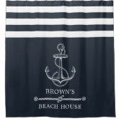 Strickter Strand für Nautical Anchor Duschvorhang (Vorderseite)