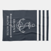 Strickter Strand für Nautical Anchor Geschirrtuch (Horizontal)