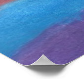 Stricktes Abstraktes Watercolor Art Poster (Ecke)