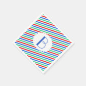 Stricktes Mit Monogramm Papier Napkins Serviette (Ecke)