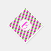 Stricktes Mit Monogramm Papier Napkins Serviette (Ecke)