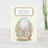Stricktes Personalisiertes dekoratives Ostereier Karte (Vorderseite)