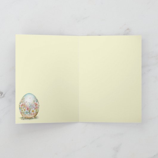 Stricktes Personalisiertes dekoratives Ostereier Karte (Innenseite)