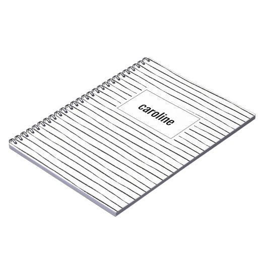Stricktes Personalisiertes Notebook Notizblock (Linke Seite)