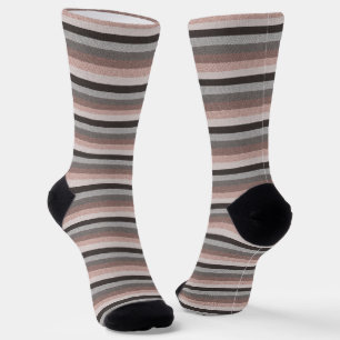 Stricktexturierter Herringbein Socken