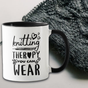 Stricktherapie, die du tragen kannst, lustiger Bec Tasse