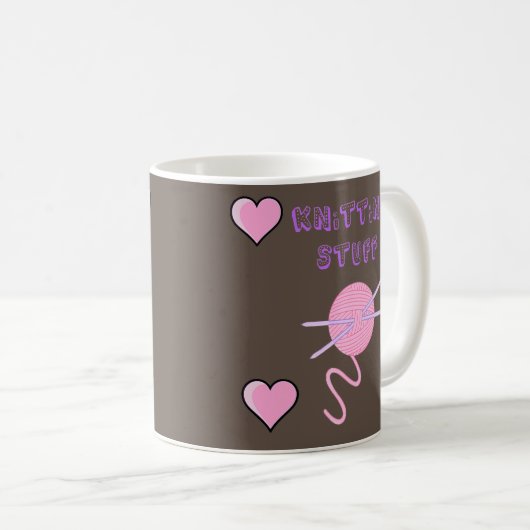 Strickwaren und Handschuhe und Trinkwasser Kaffeetasse (VorderseiteRechts)