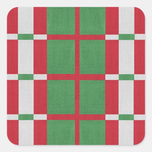 Strickwein Quadratischer Aufkleber (Vorderseite)