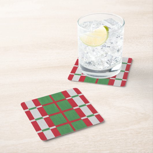 Strickwein Rechteckiger Pappuntersetzer (Vor Ort)