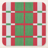 Strickwein Rechteckiger Pappuntersetzer (Vorderseite)