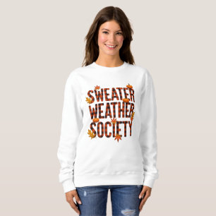 Strickwetter-Gesellschaft Cozy Herbst-Saison-Desig Sweatshirt