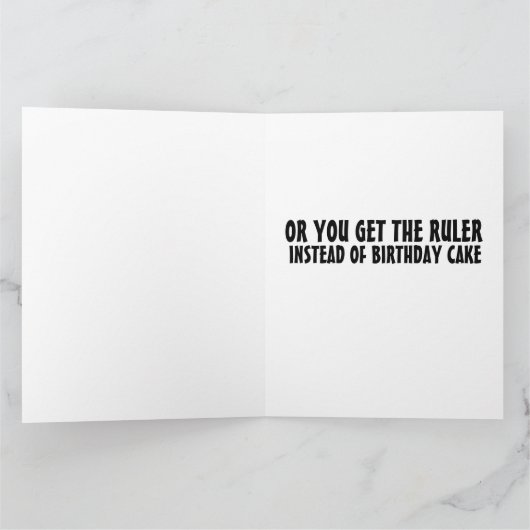 STRICT NUN MIT RULER FUNNY CATHOLIC BIRTHDAY KARTE (Innenseite)