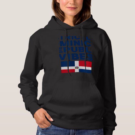 Strictly Dominican Republic Vibes West Indian Carn Hoodie (Vorderseite)