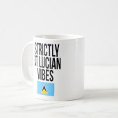Strictly St Lucian Vibes Saint Lucia Flag Kaffeetasse (Vorderseite Links)