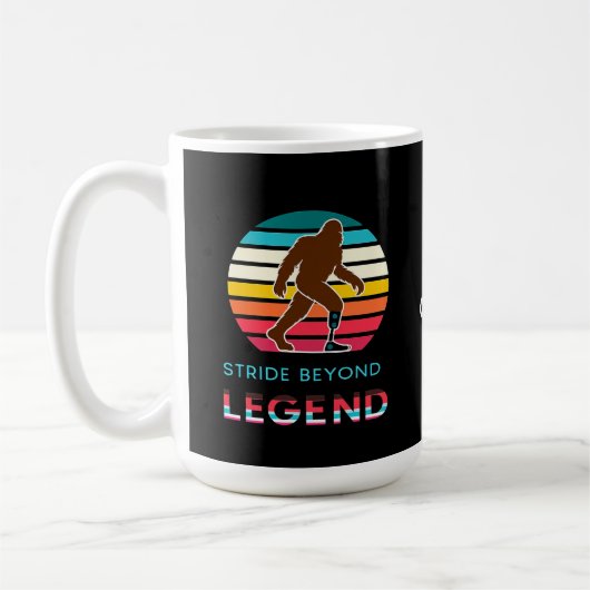 Stride Beyond Legend Sasquatch Amputee Vintage  Kaffeetasse (Links)