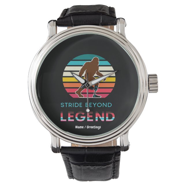Stride Beyond Legend Sasquatch Amputierter Vintage Armbanduhr (Vorderseite)