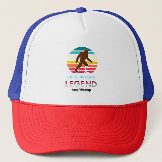 Stride Beyond Legend Sasquatch Amputierter Vintage Truckerkappe (Vorderseite)
